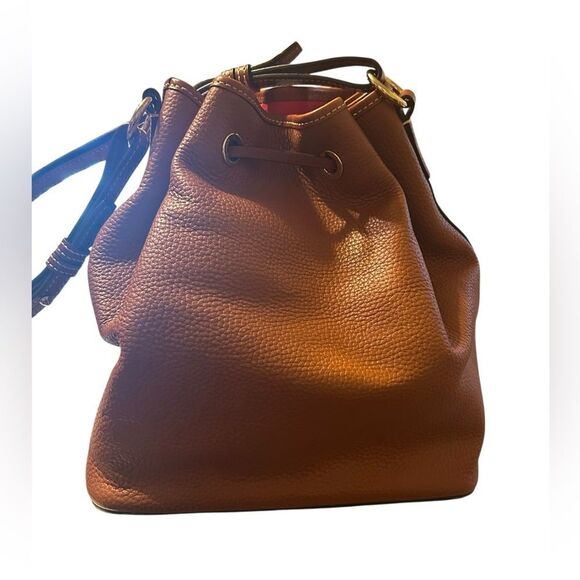 Dooney & Bourke Brown Leather Bucket Bag - Picture 5 of 16